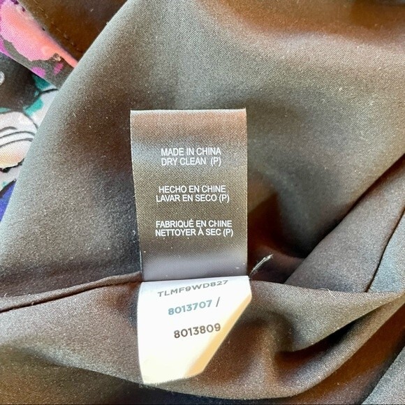 LAST CHANCE! Tahari by ASL Long Sleeve Clip Dot Chiffon Floral Dress Size 2 - Picture 8 of 13